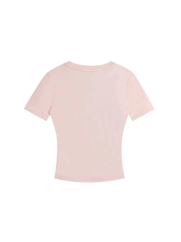 Letters Print Baby Tee In Pink