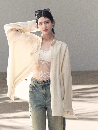 French Satin Lace Backless Camisole