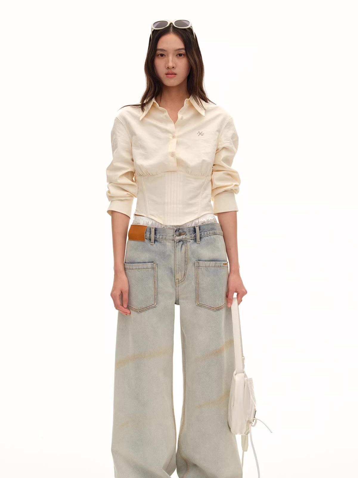 Rider Lyocell-Cotton Multiway Cropped Shirt