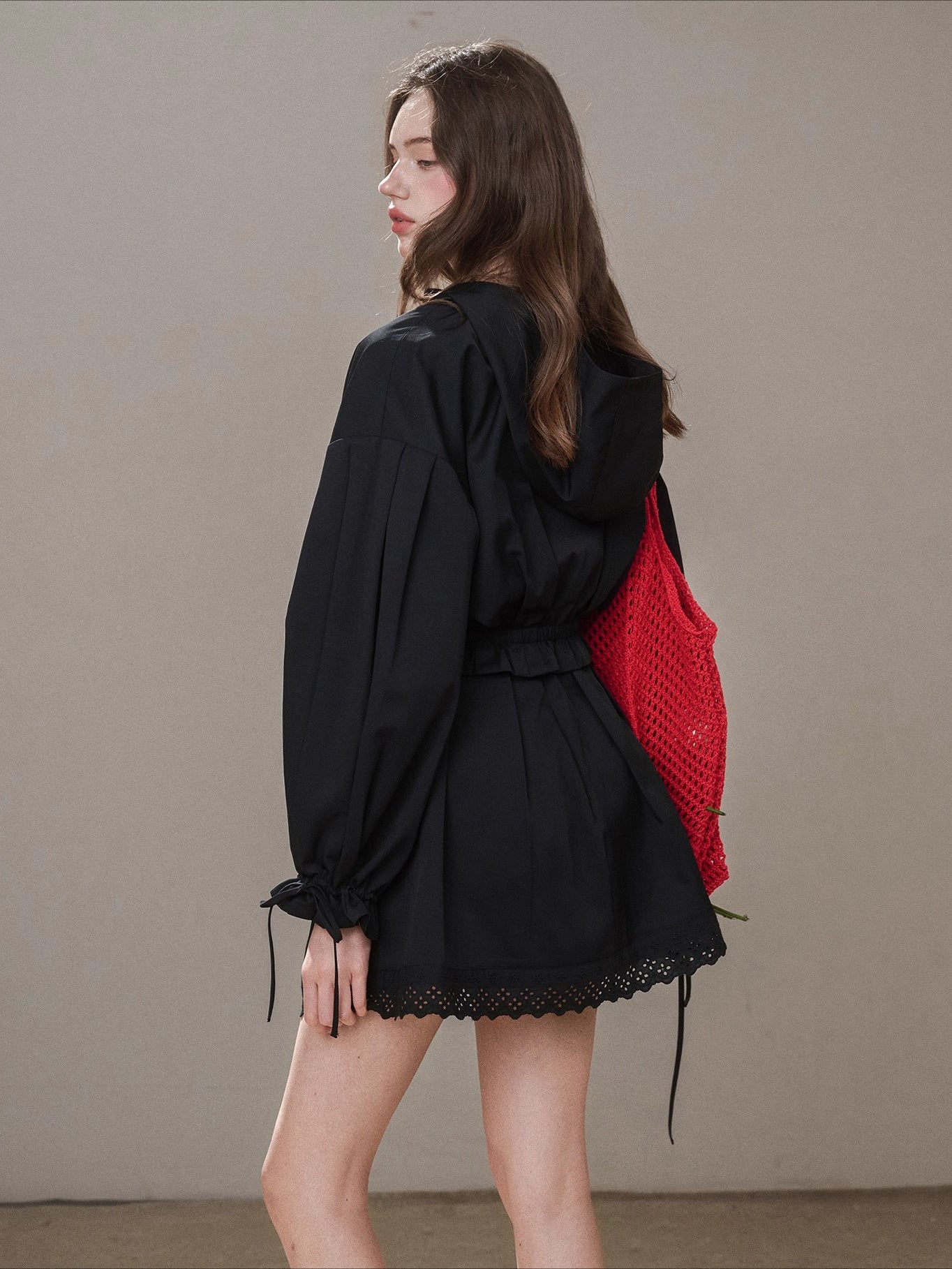“Reading Time” Cotton Trench &amp; Skirt Set