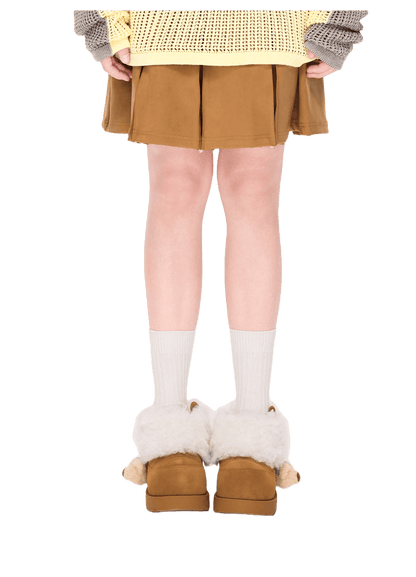 Plush Lined Platform Short Snow Boots