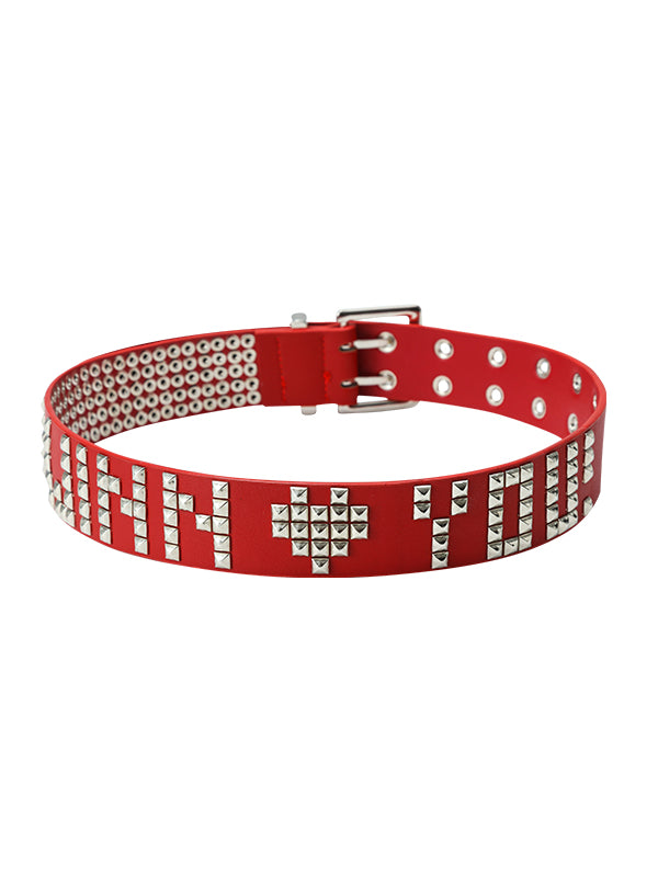 Punk Style Studded Leather Belt