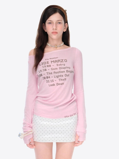 Timeline Fitted Long-Sleeve T-Shirt