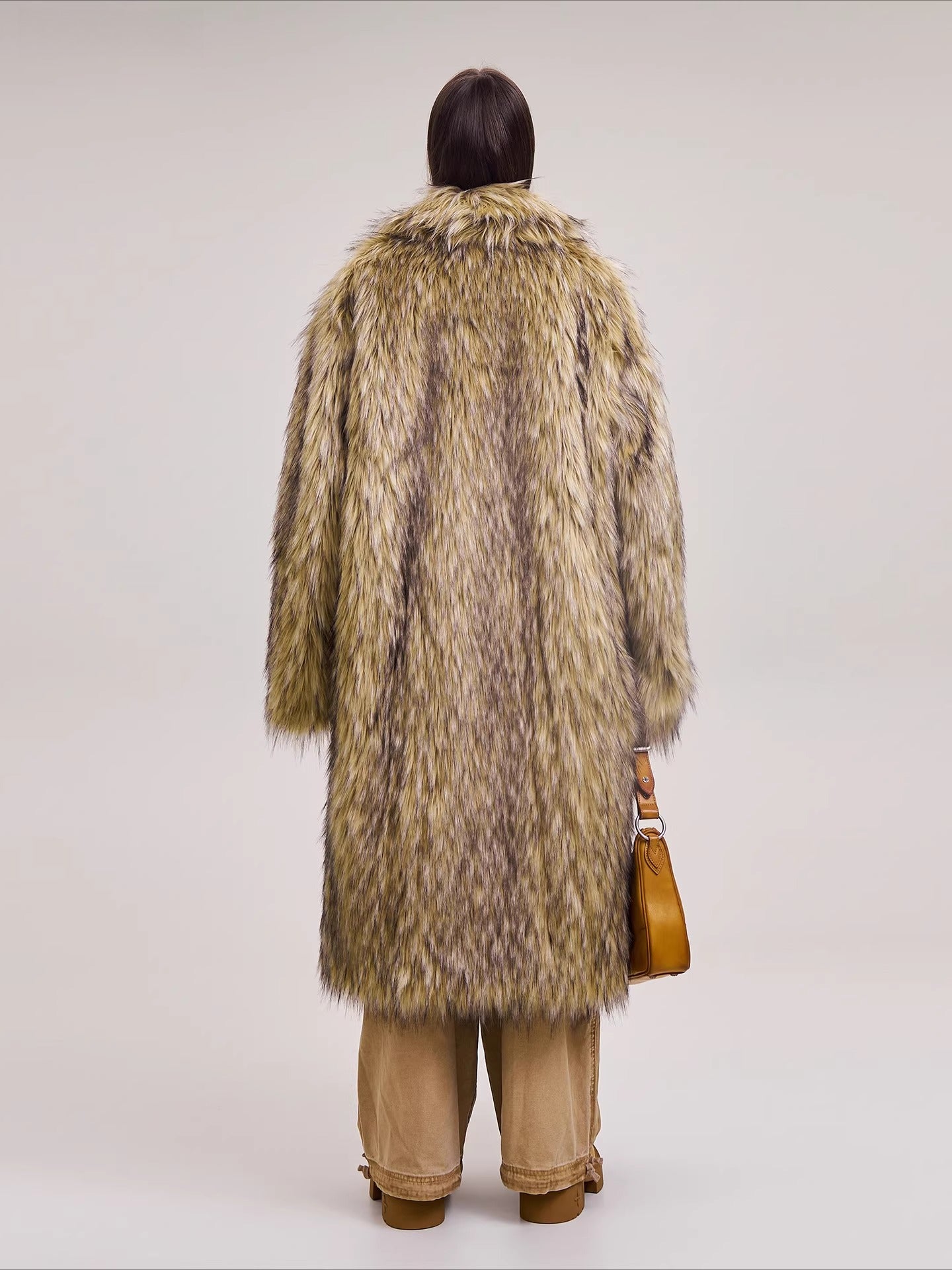 Cross Relic Wilderness Hunter Long Faux Fur Coat