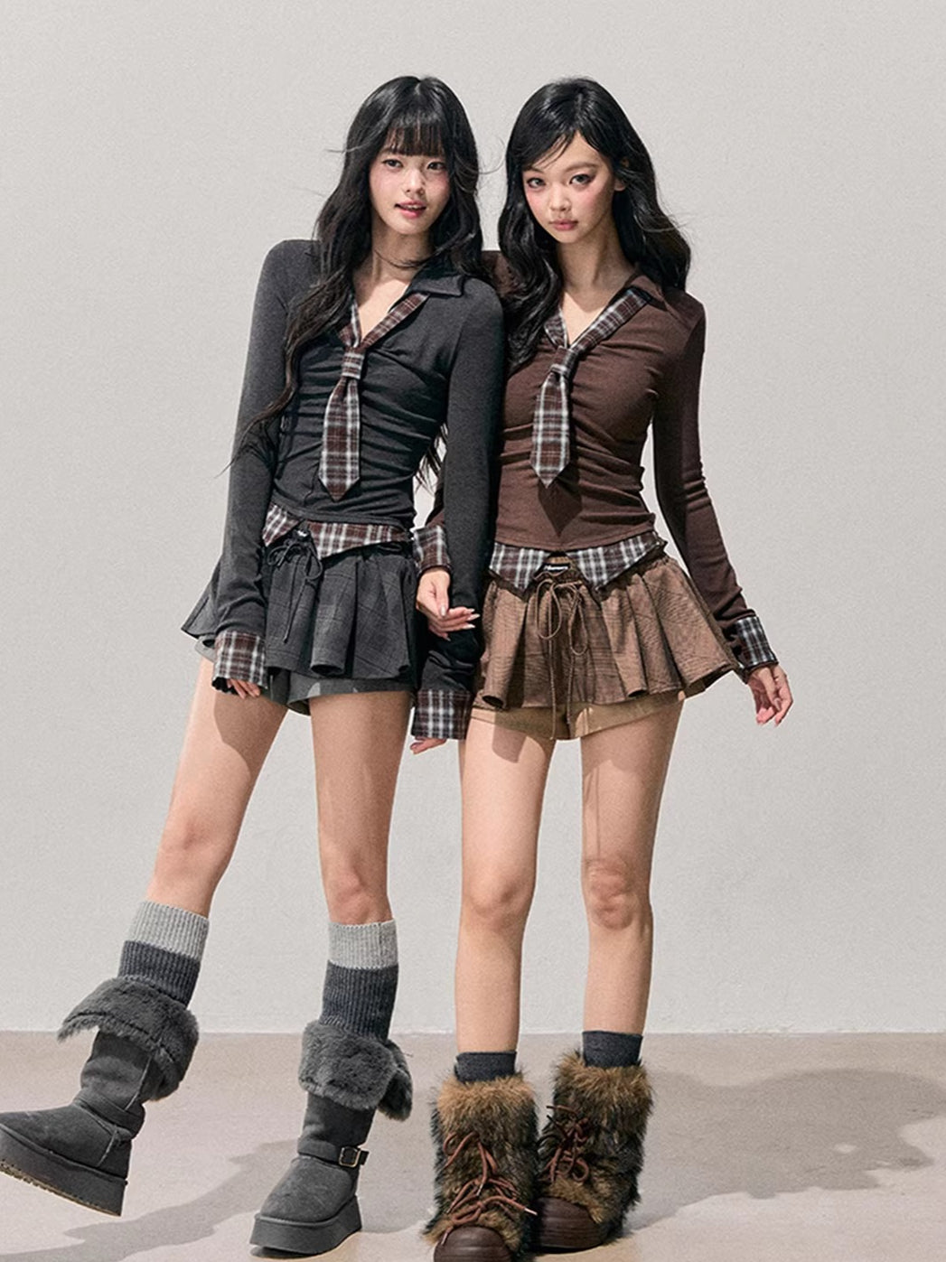 V-Neck Long Sleeve Slim-Fit T-Shirt