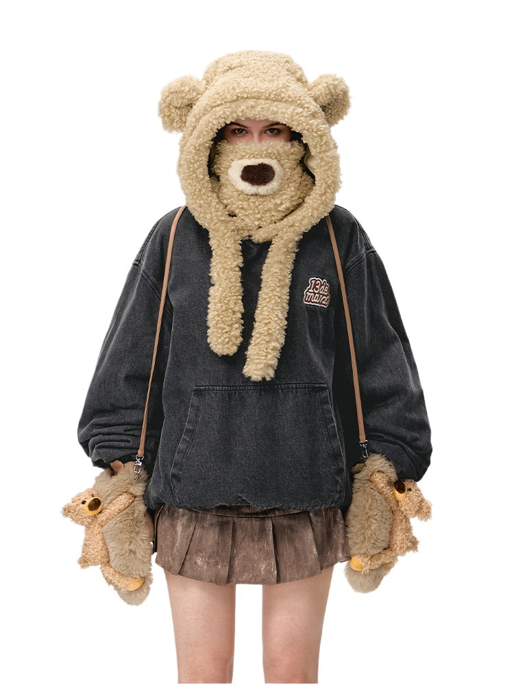 Bear Set Padded Hoodie