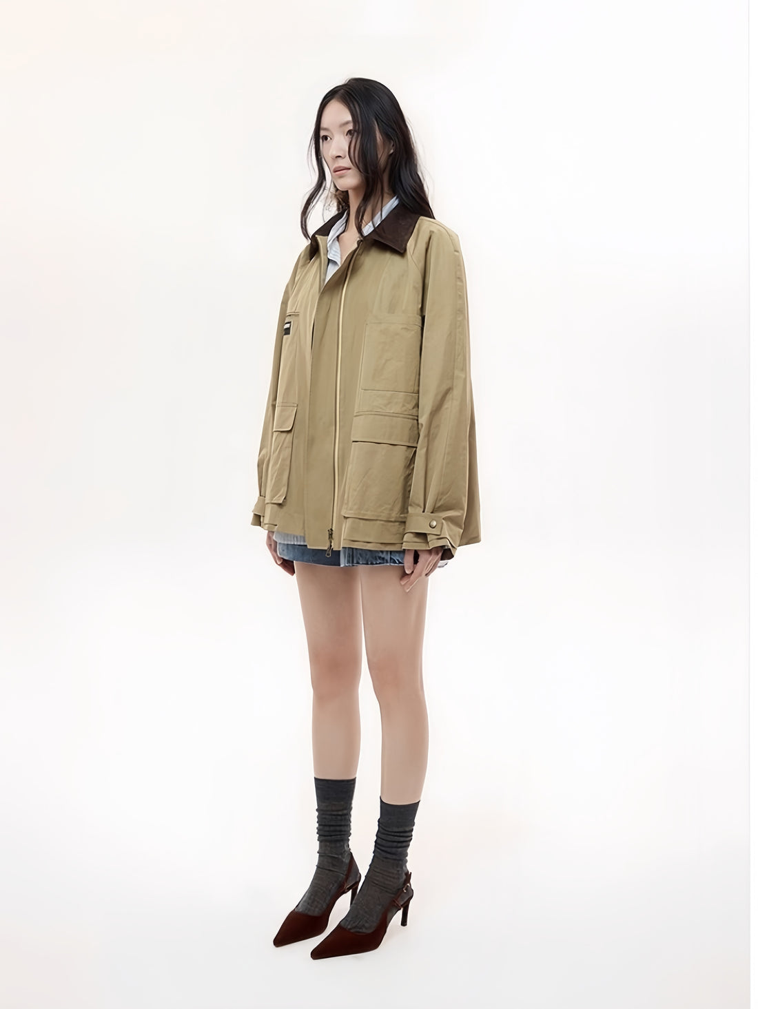 Refined Wool-Blend Short Jacket