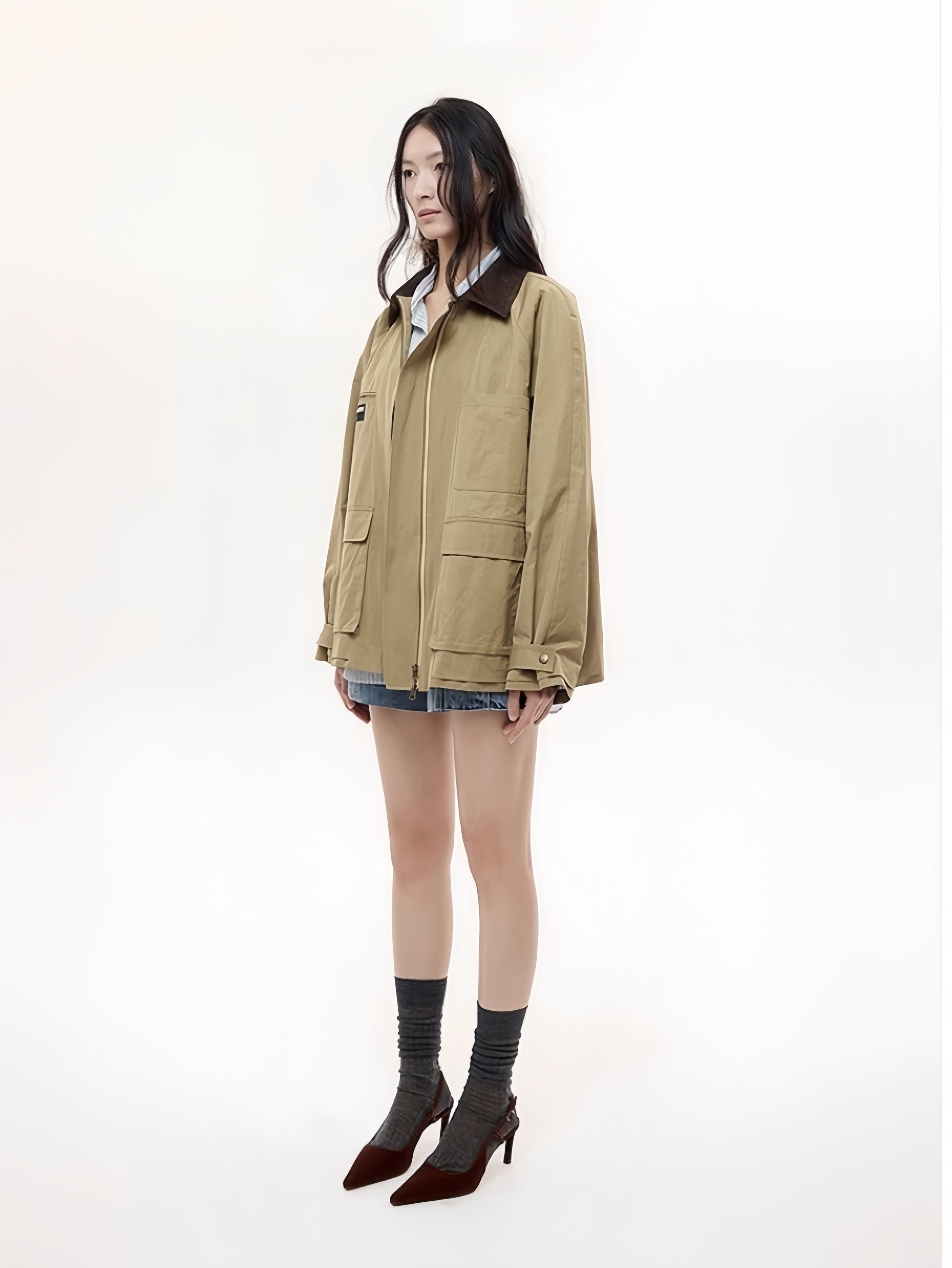 Refined Wool-Blend Short Jacket