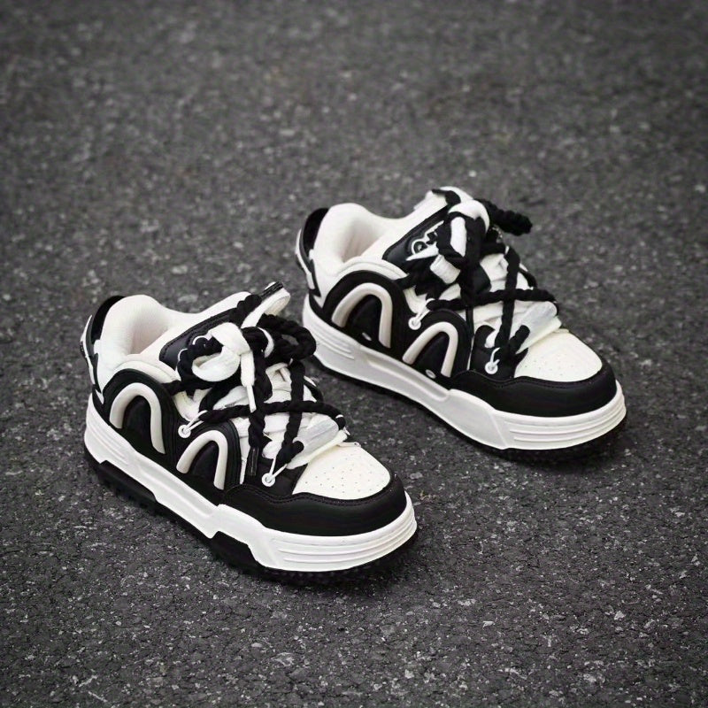 Black Panda Low-Top Casual Sneakers