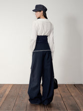 Navy Color-Blocking Shirt & Pants Set - CHINASQUAD