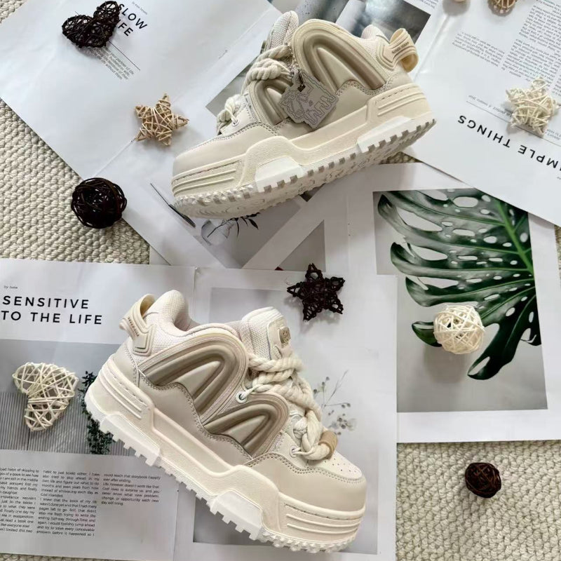 Off-white Chunky Casual Sneakers