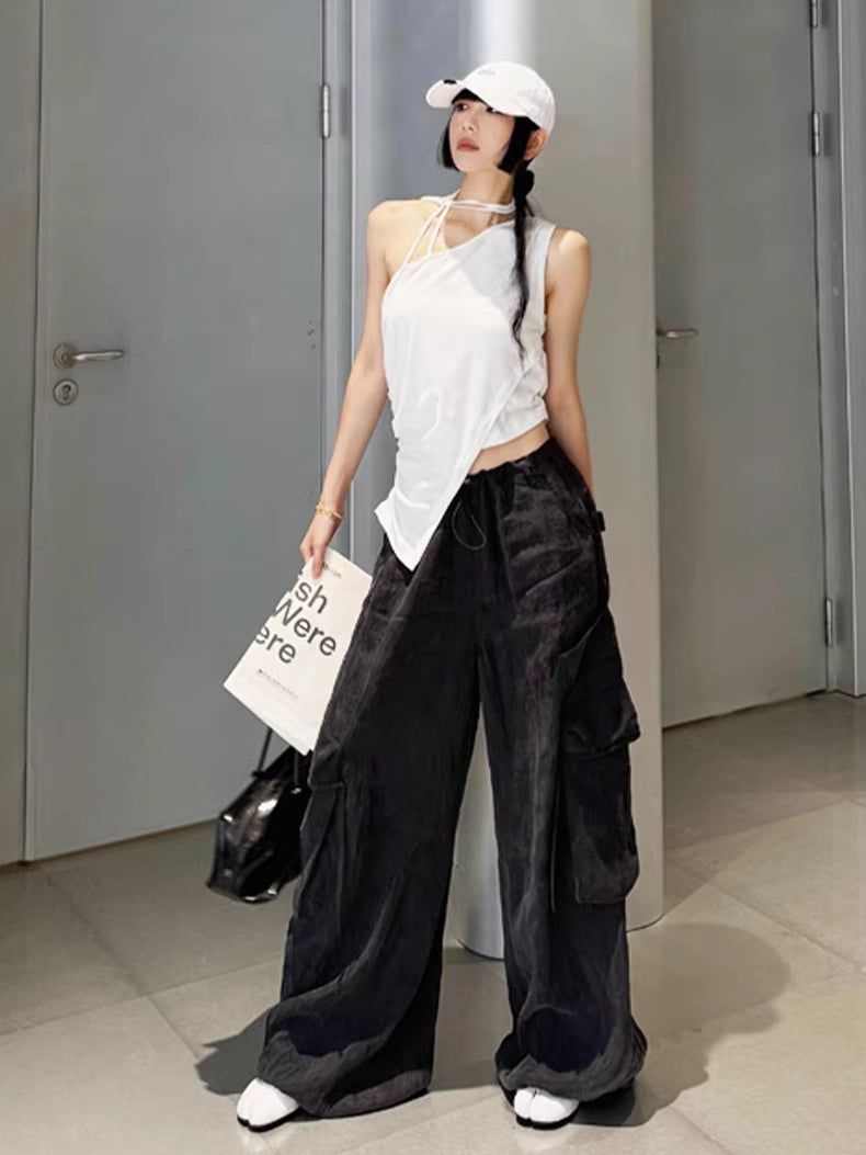 Relaxed TENCEL™ Wide-Leg Utility Pants