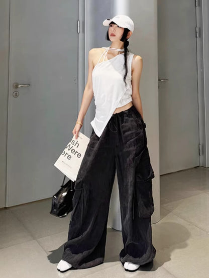 Relaxed TENCEL™ Wide-Leg Utility Pants