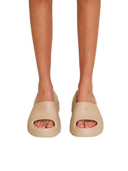 Phantom Future Sculpted Heel Mules Sandals