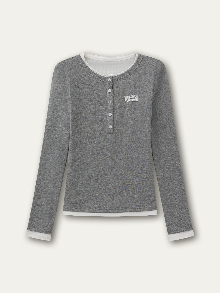 Lyocell Henley Neck Soft T-Shirt - CHINASQUAD