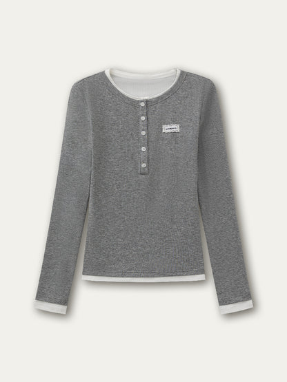 Lyocell Henley Neck Soft T-Shirt - CHINASQUAD
