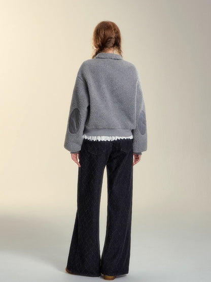 Diamond Jacquard Denim Pants