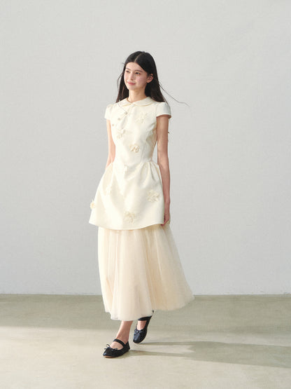 Doll-Collar Puffy Dress