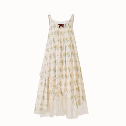 Chiffon Asymmetric Slip Dress