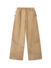 Washed Distressed Large Pockets Wide-Leg Pants - CHINASQUAD