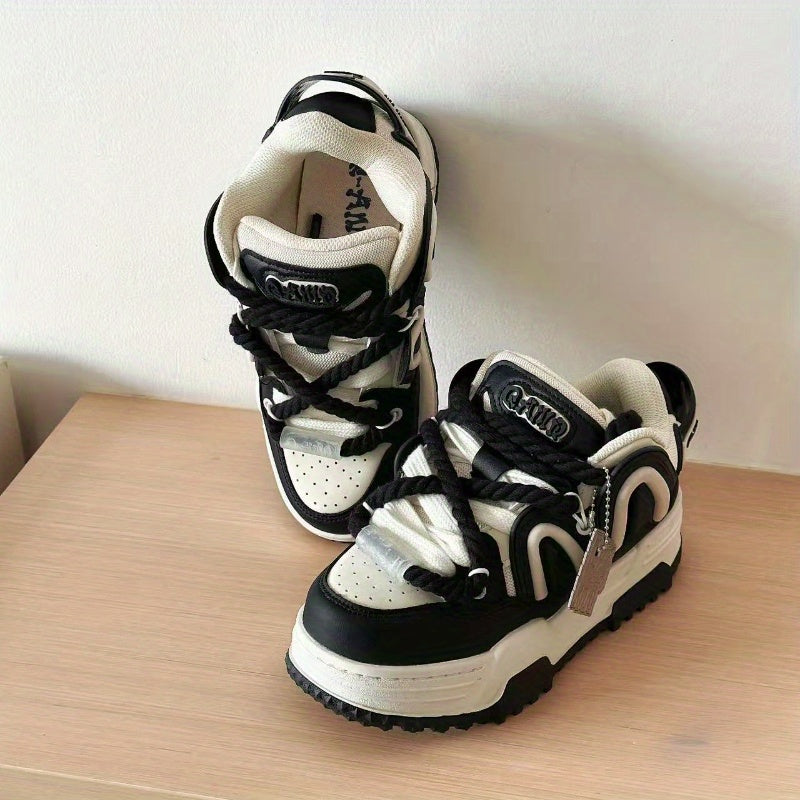 Black Panda Low-Top Casual Sneakers