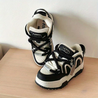 Black Panda Low-Top Casual Sneakers