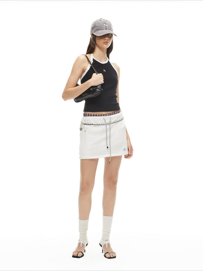 Matisse Drawstring A-Line Mini Skirt