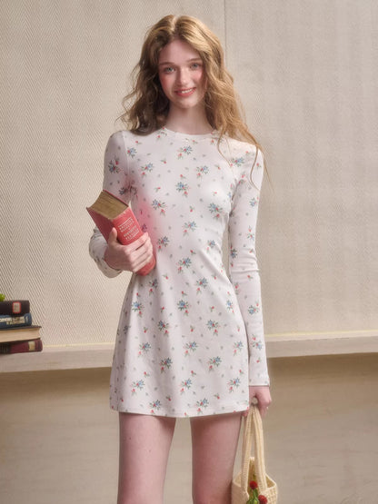 Mediterranean Floral Two-Piece Dress Set