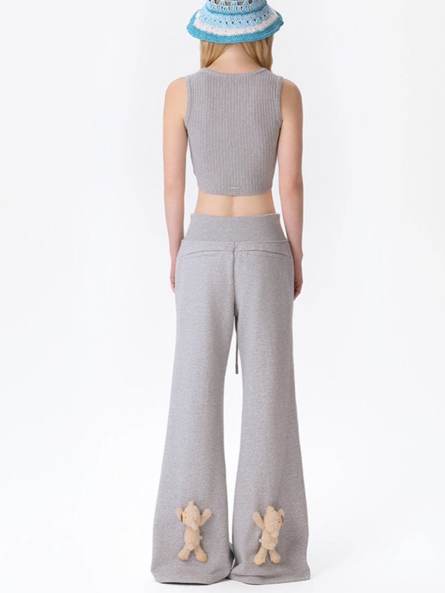 High-Waist Flared Sweatpants