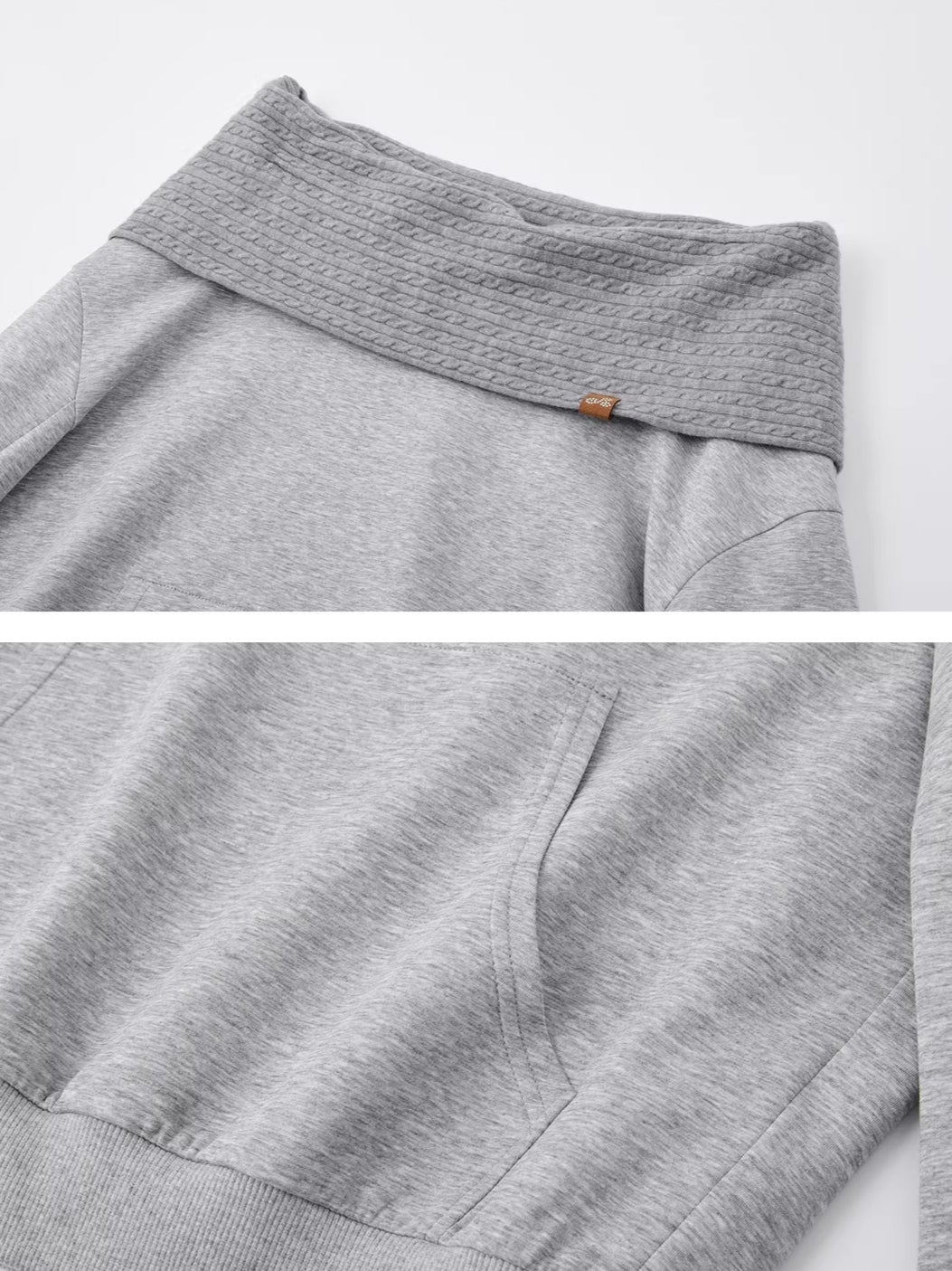 Off-Shoulder Panelled Relaxed Pullover Sweatshirt