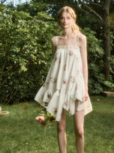 Irregular Lace Puff Dress - CHINASQUAD