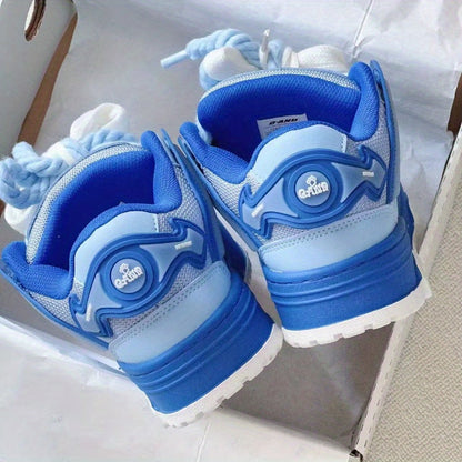 Dreamy Blue Chunky Casual Sneakers