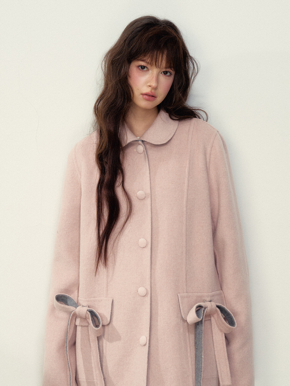 Dual-Sided Wool Doll Collar Coat