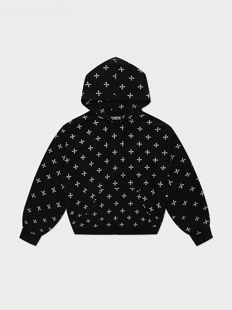 Black Garden Oversized Hoodie