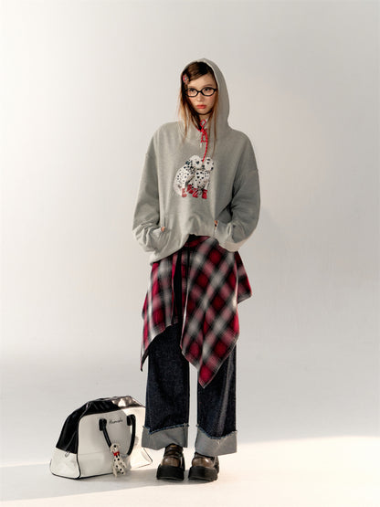 Vintage Color Block Plaid Skirt