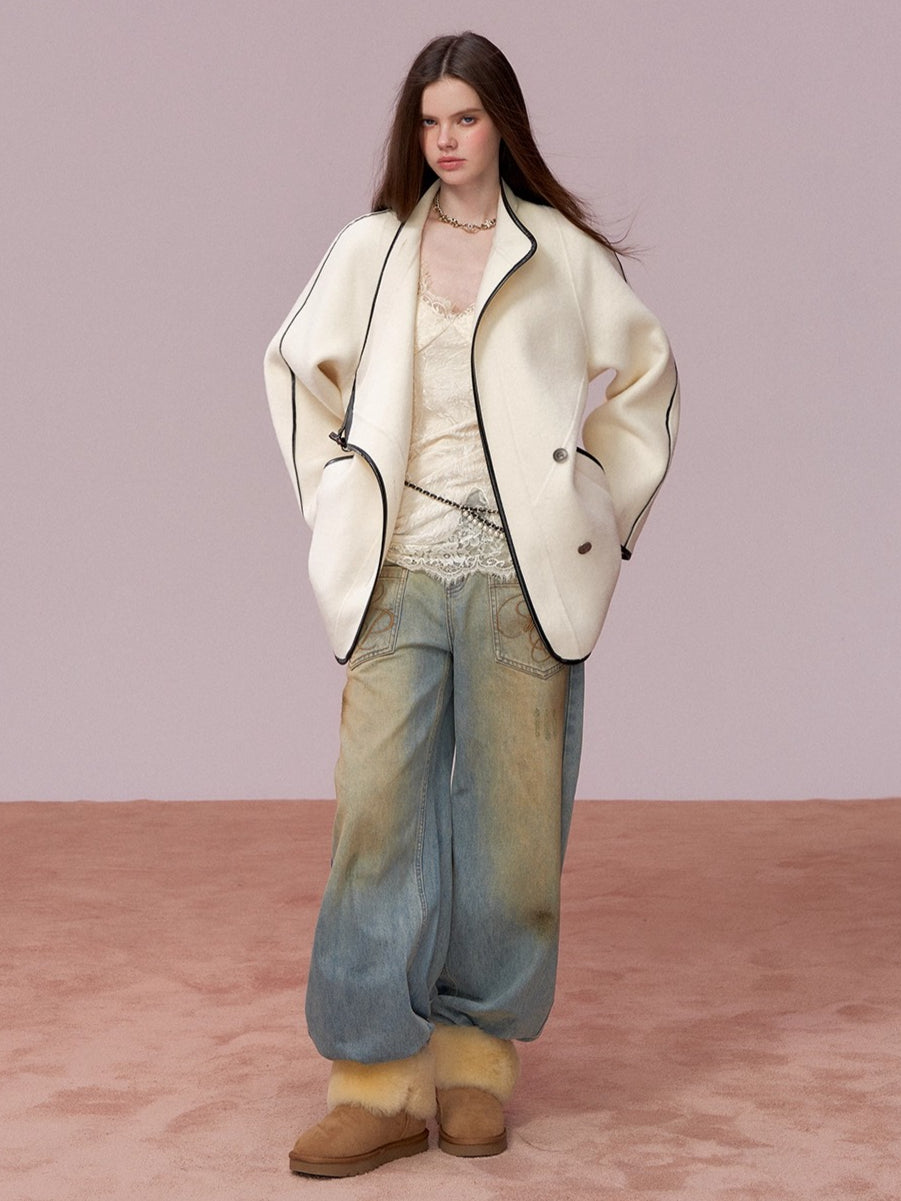 Vintage Wash Loose Denims Pants