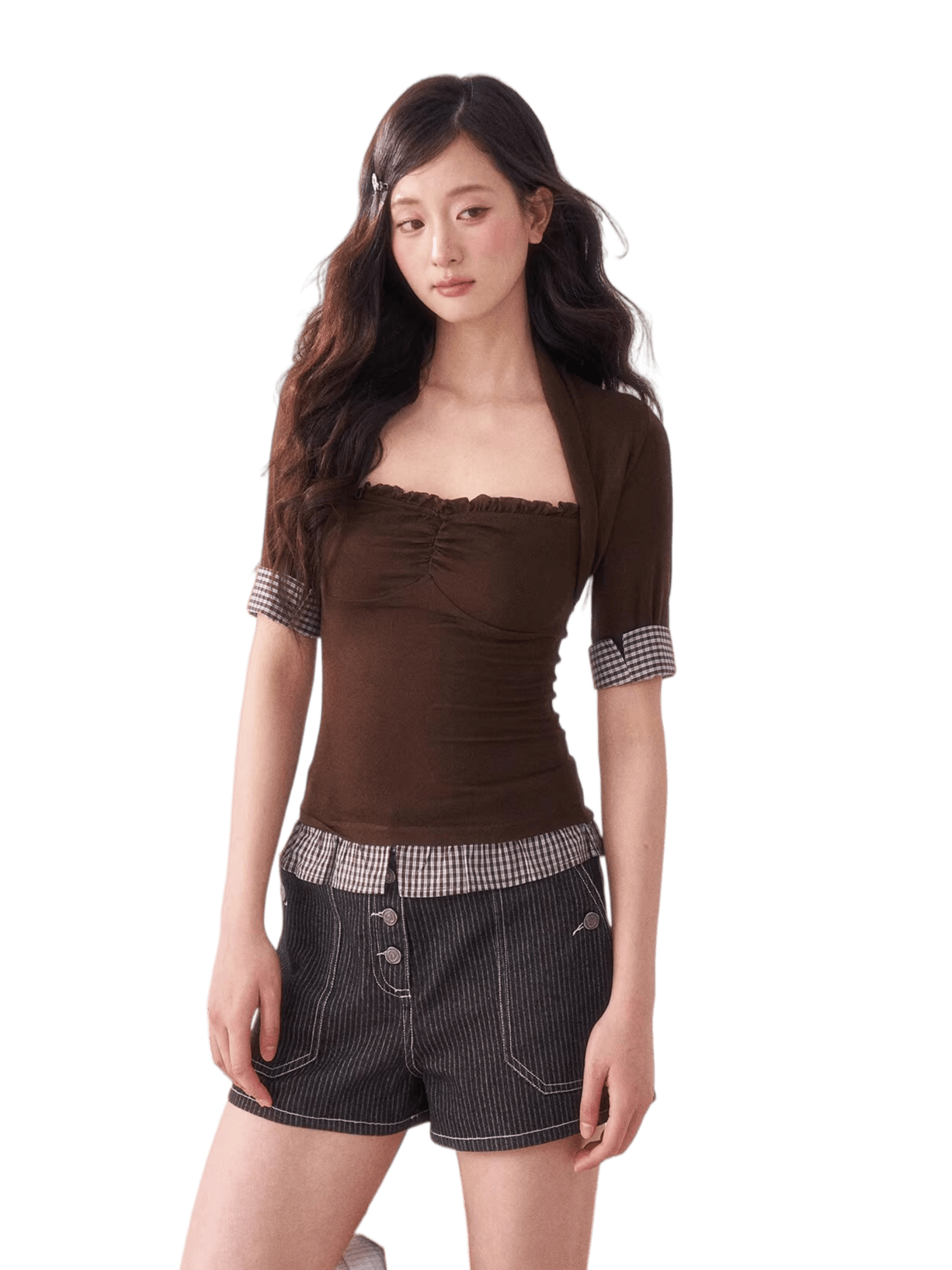 Vintage Square-Neck Wool-Blend T-Shirt