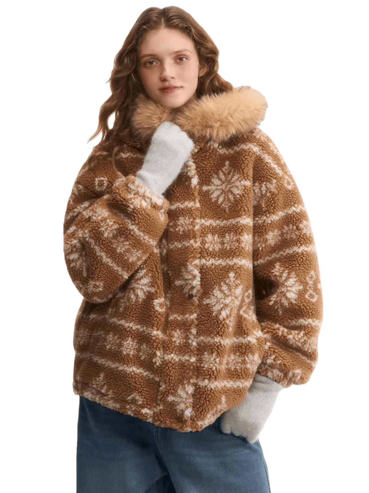 Fur Collar Fleece Hooded Jacket