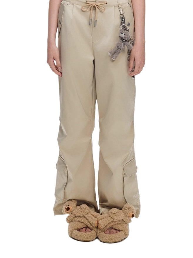 Glow Teddy Cross-Strap Platform Slippers