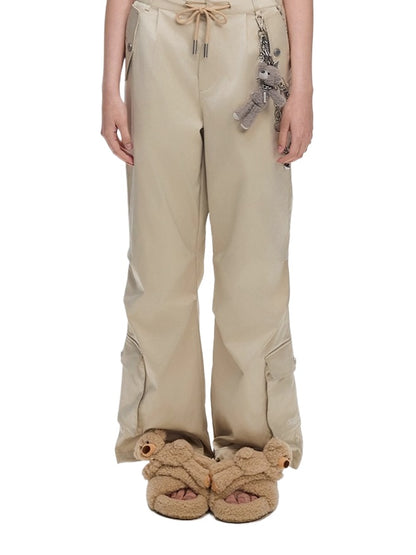 Glow Teddy Cross-Strap Platform Slippers