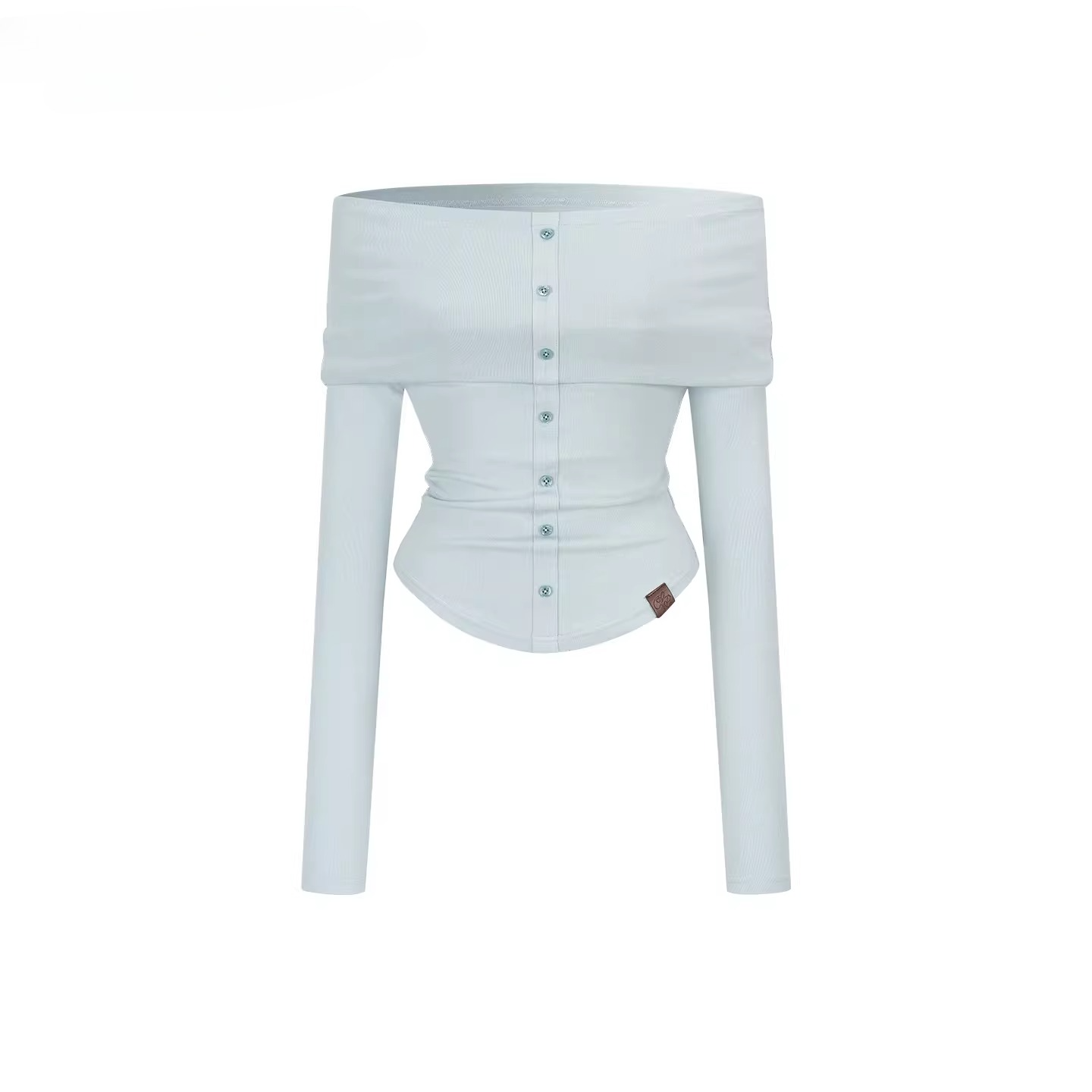 Crystal-Embellished Off-Shoulder Top &amp; Flared Denim Jeans Set