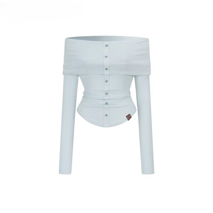 Crystal-Embellished Off-Shoulder Top &amp; Flared Denim Jeans Set