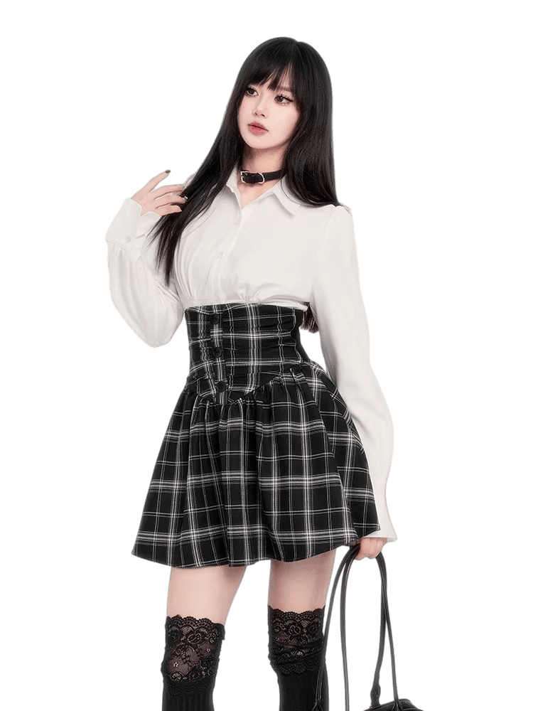 Waist-Cinching Long Sleeve Shirt