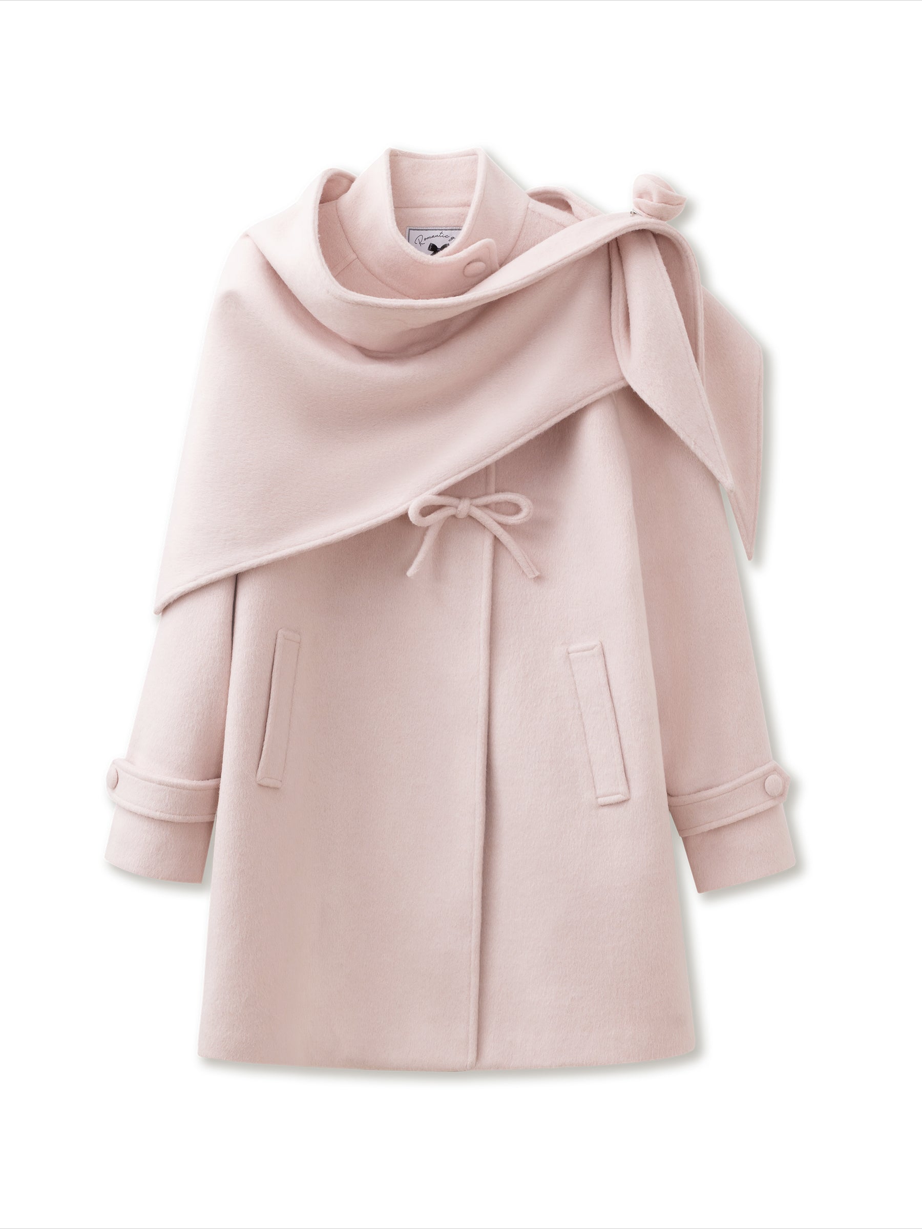  Hokkaido Pink Bow Collar Coat