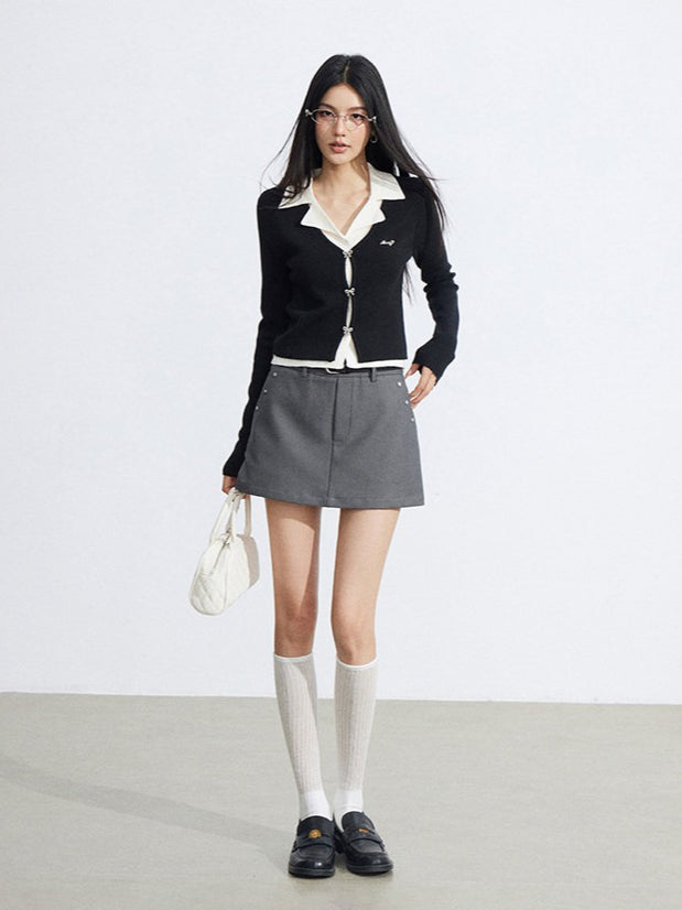 Preppy Soft Knit Polo Long Sleeve Base Layer