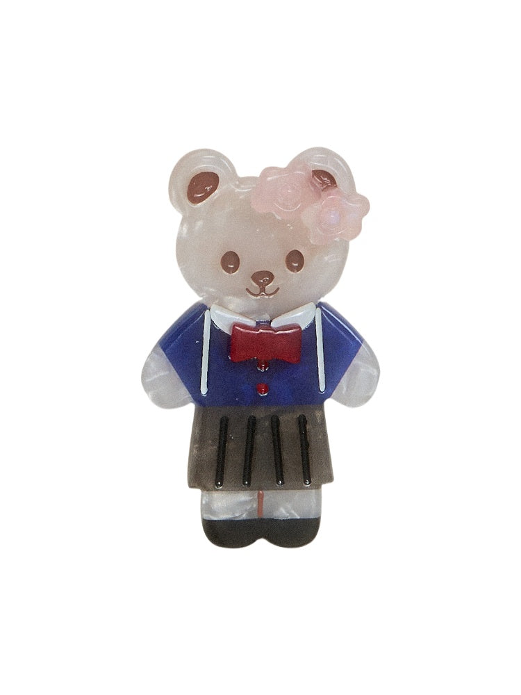 Acrylic Spring Bear Hairpin