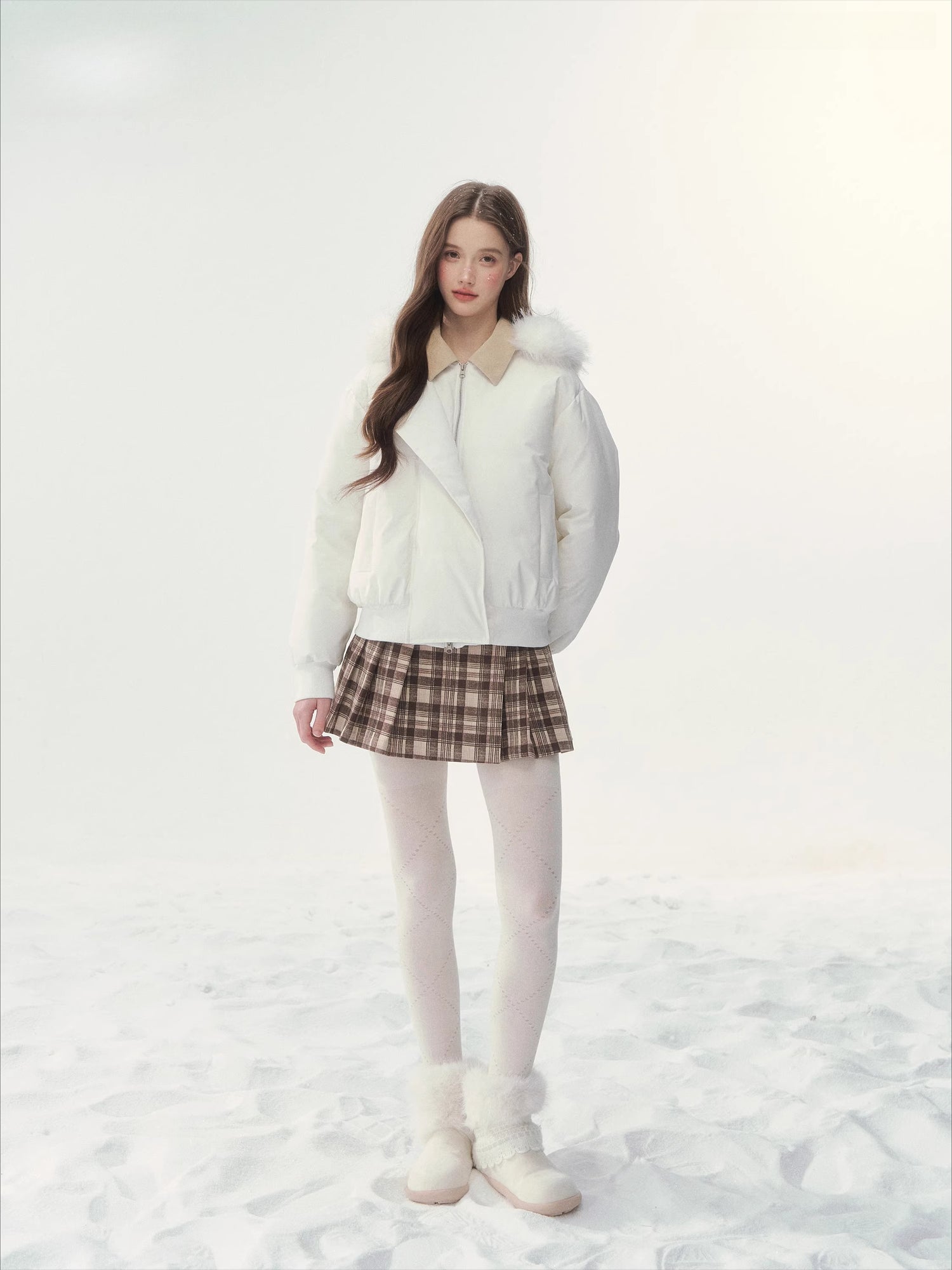 Faux-Fur Collar Down Jacket