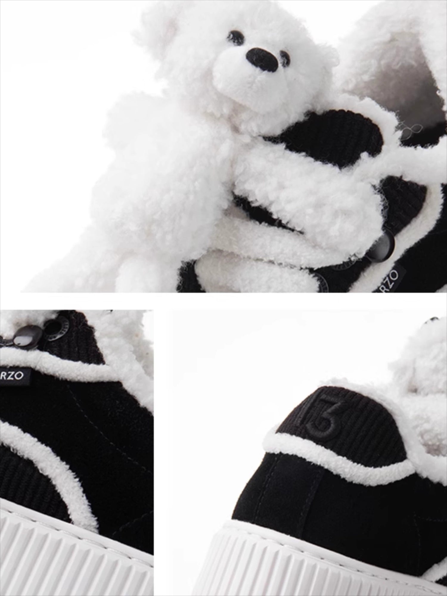 Teddy Fleece Platform Sneakers