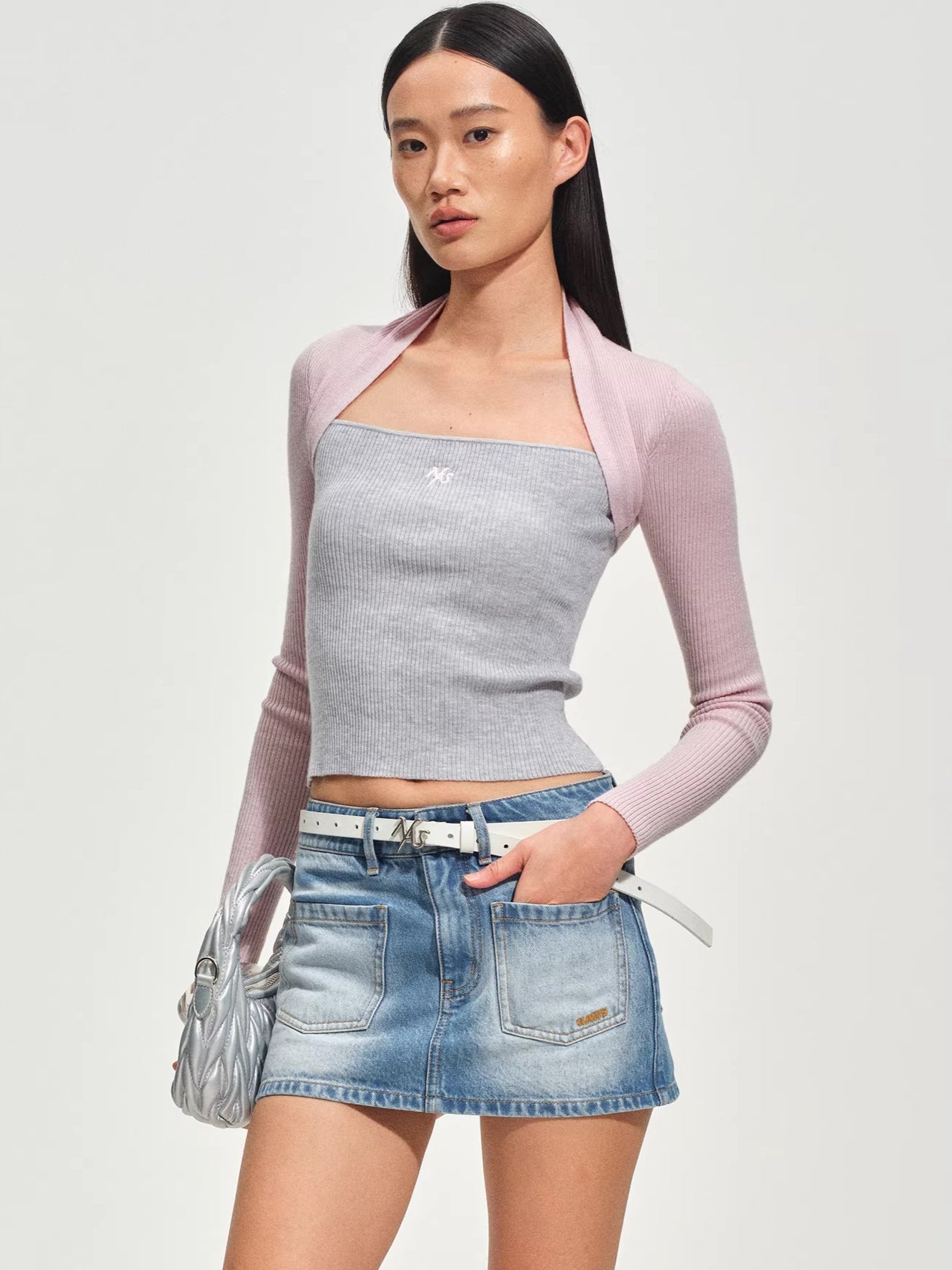 Slim-Fit Wool-Blend Knit Top
