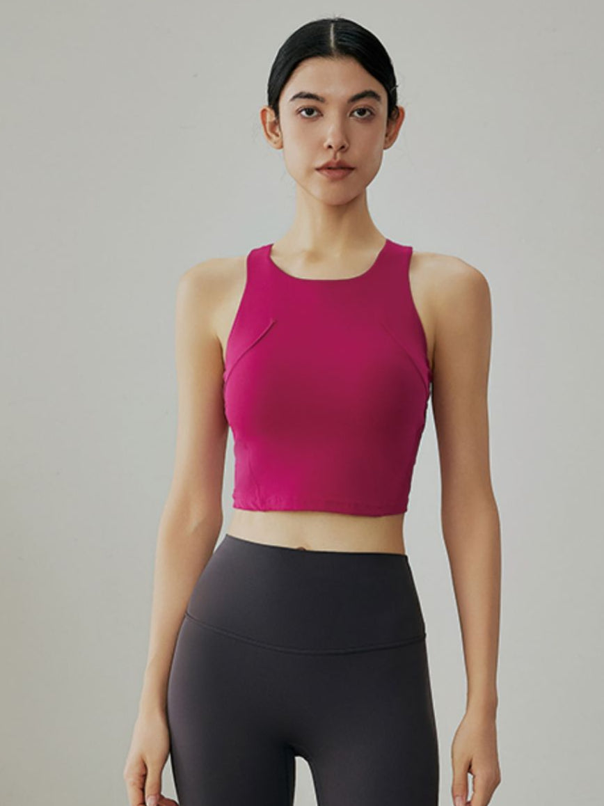 Round Neck Wide Edge Yoga Vest